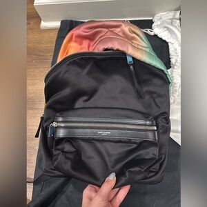 Saint Laurent tie dye ombré multi backpack
